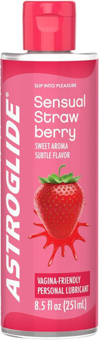 Strawberry Flavored Edible Lubricant, Hypoallergenic, 8.5 Fl Oz
