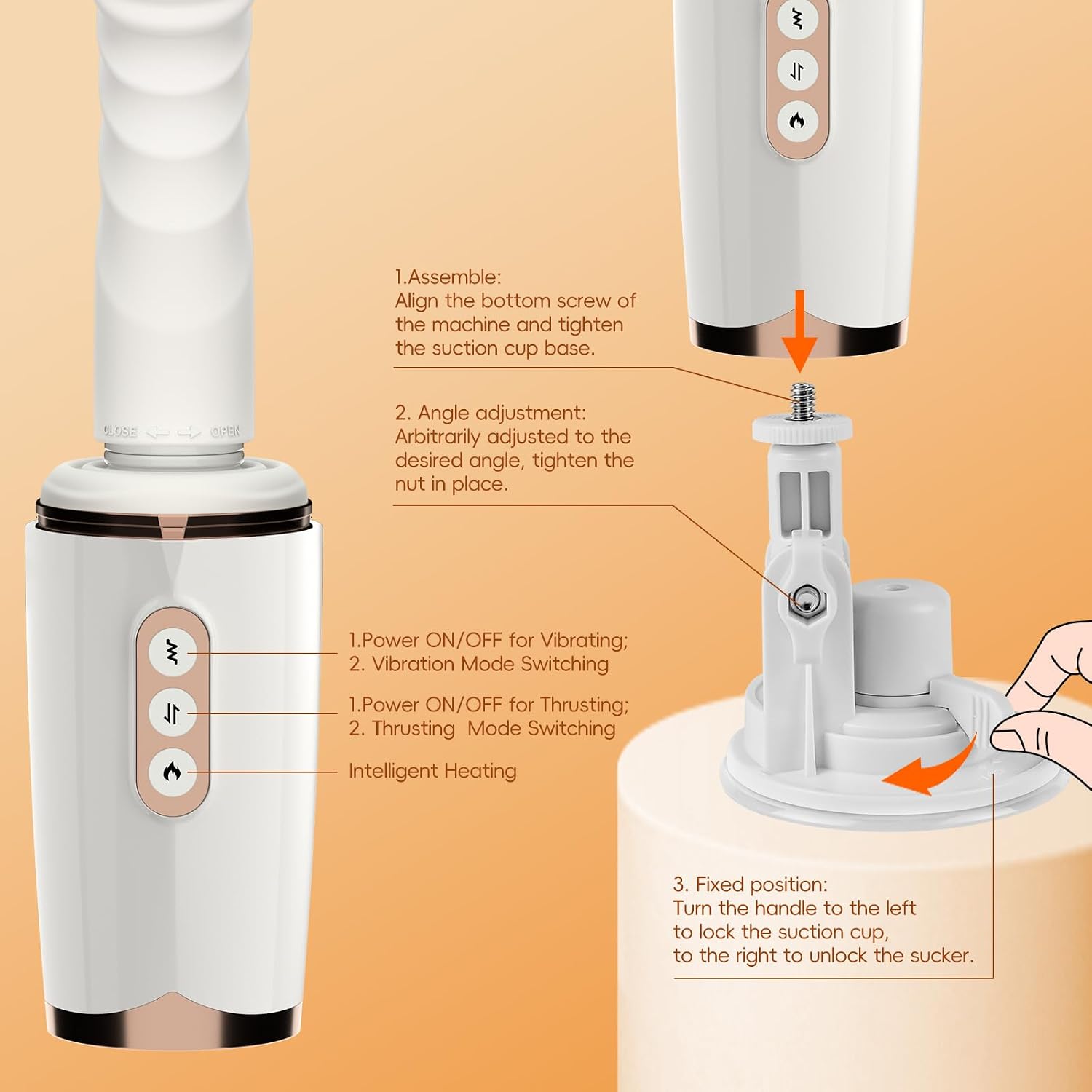 Dildo Machine Rotatable Switch 7 Vibrating Thrust Modes