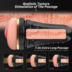 Male Masturbator Realistic Pocket Pussy Vagina Textured with 7.5in Depth