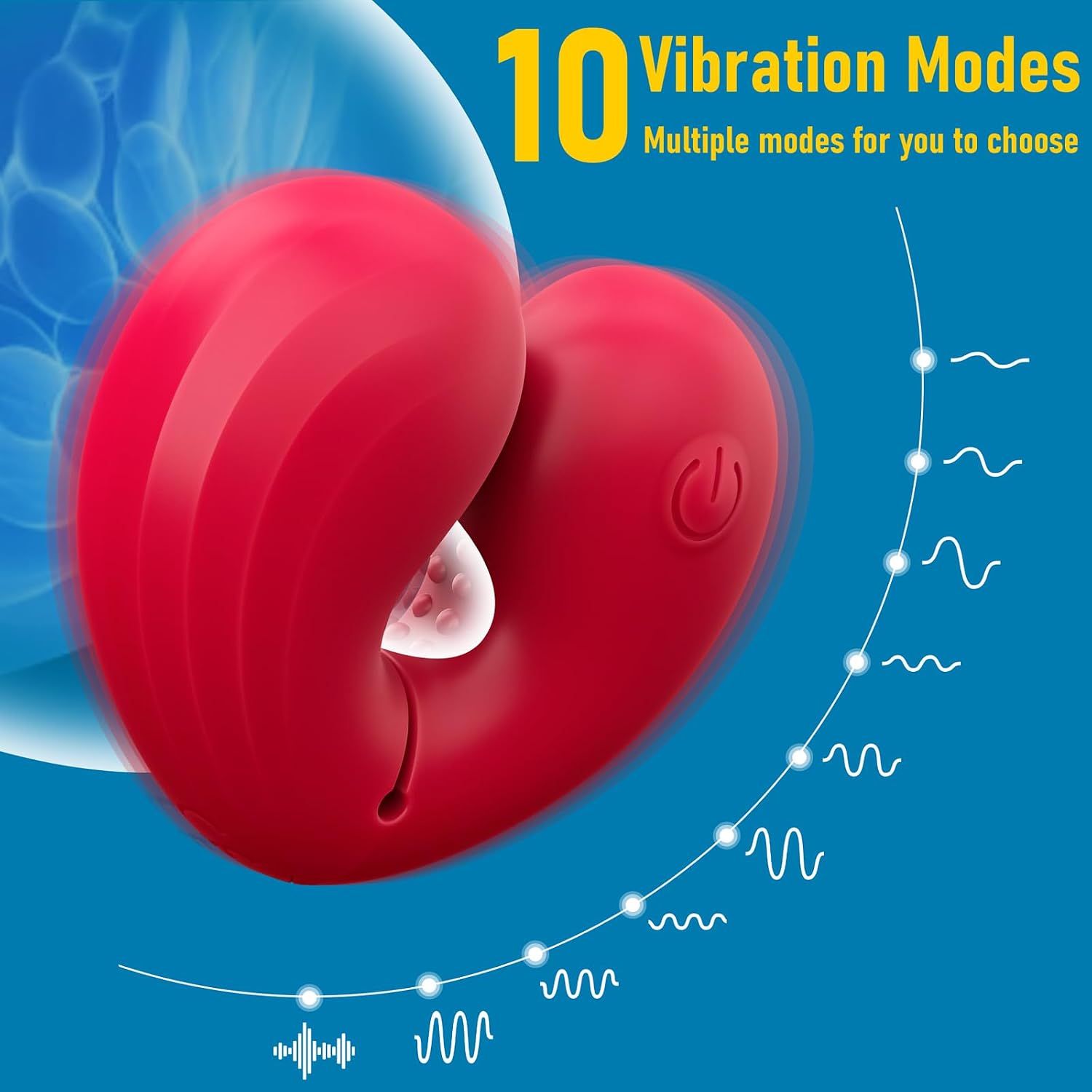 1 Pair BDSM Nipple Clamps Adult Toy with 10 Vibrating Modes