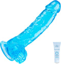 7 Inch Realistic Dildo, Soft Blue