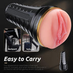 Male Masturbator Realistic Pocket Pussy Vagina Textured with 7.5in Depth