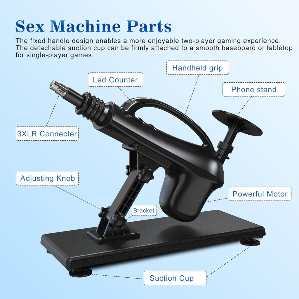 Portable Thrusting Dildo Machine with 8 Accessories