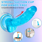 7 Inch Realistic Dildo, Soft Blue