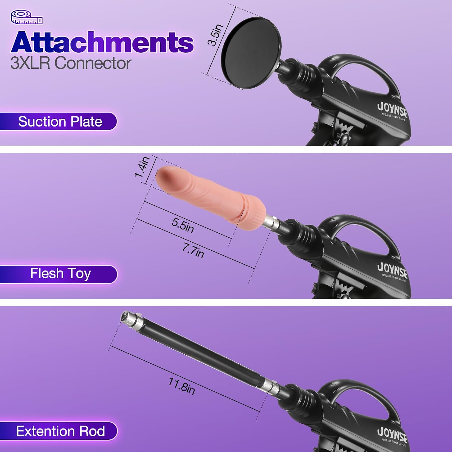 Sex Machine Automatic Fuck Machine with 3 Attachments