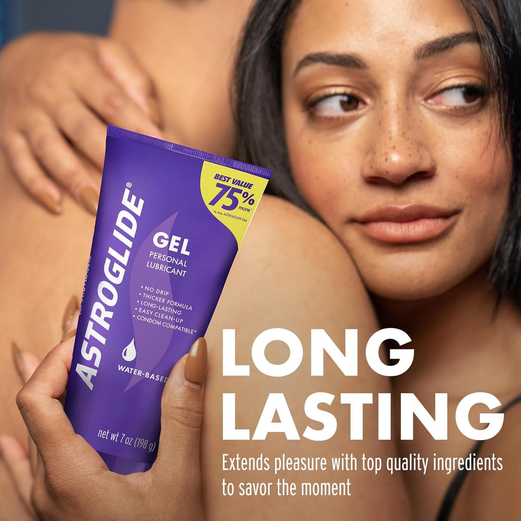 Water-Based Lube, Thicker Gel, Stay-Put No Drip, 7 Fl Oz