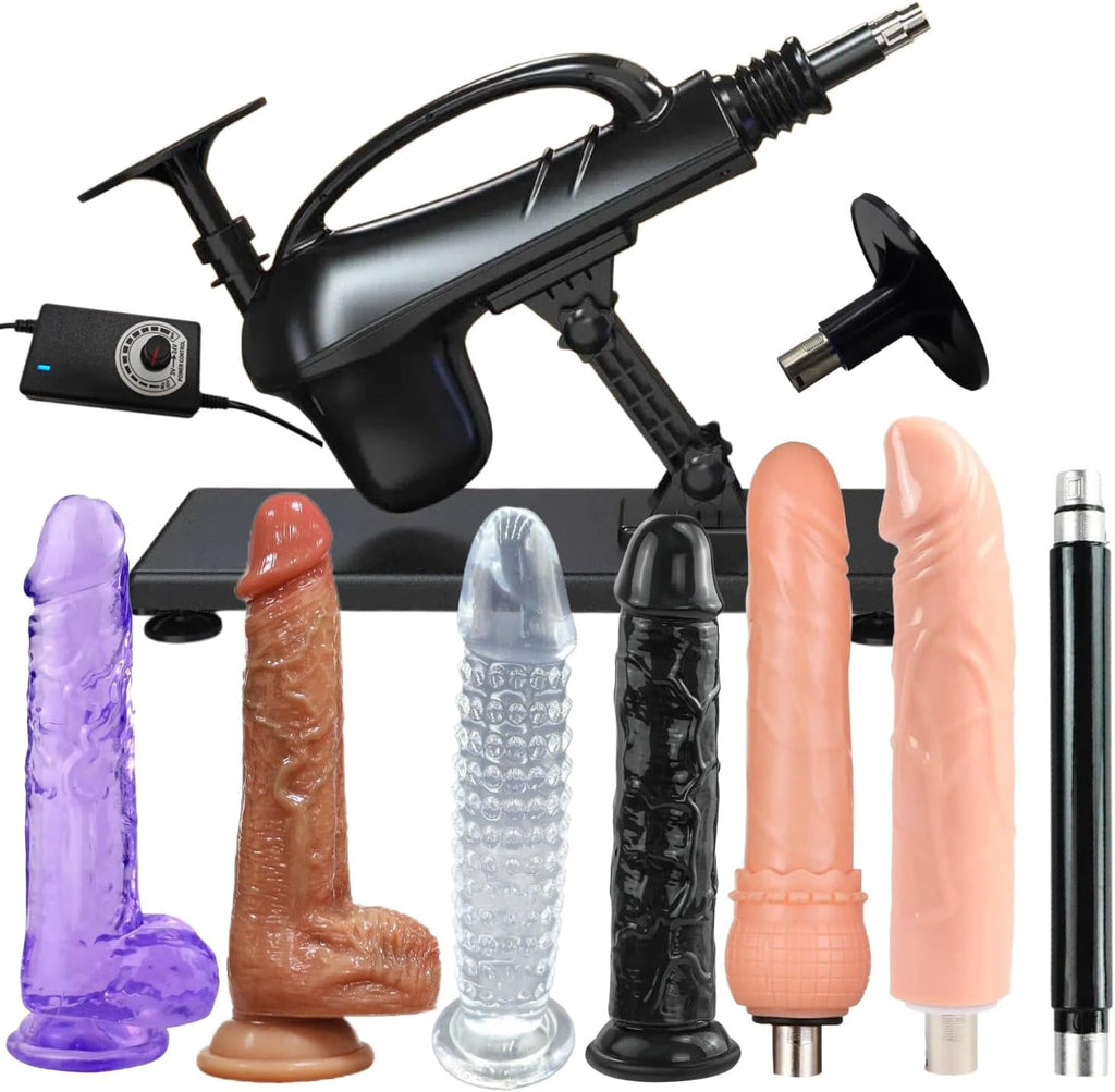 Portable Thrusting Dildo Machine with 8 Accessories