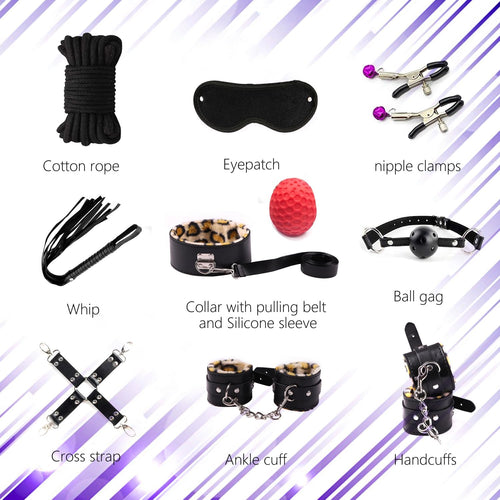Premium Leopard Bondage & Intimacy Kit