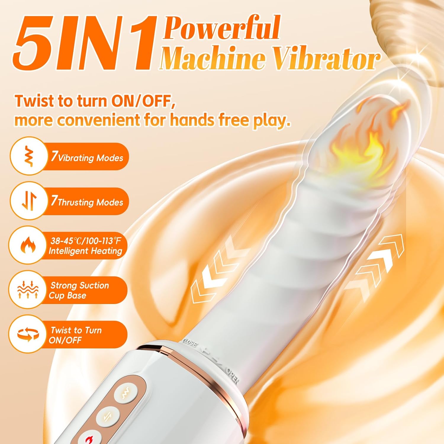 Dildo Machine Rotatable Switch 7 Vibrating Thrust Modes