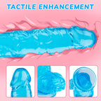 7 Inch Realistic Dildo, Soft Blue