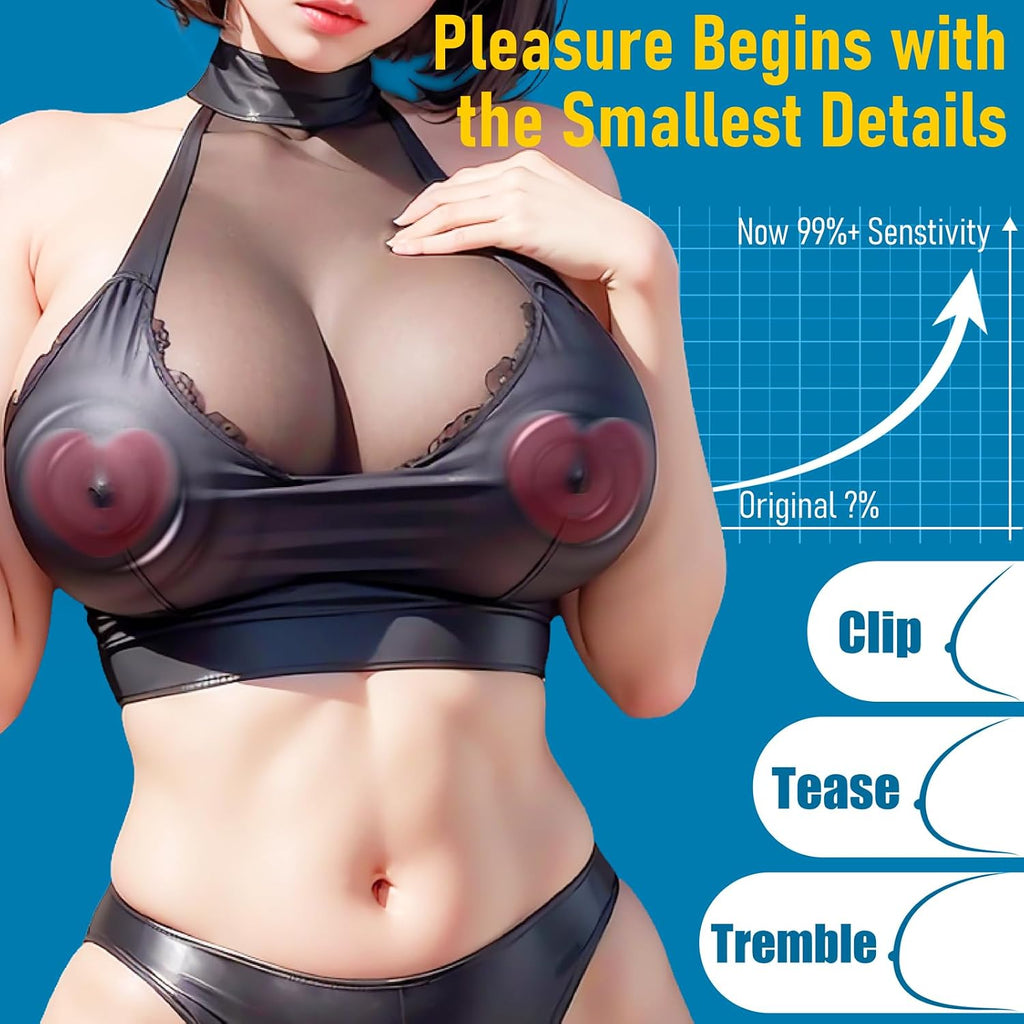 1 Pair BDSM Nipple Clamps Adult Toy with 10 Vibrating Modes