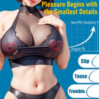 1 Pair BDSM Nipple Clamps Adult Toy with 10 Vibrating Modes