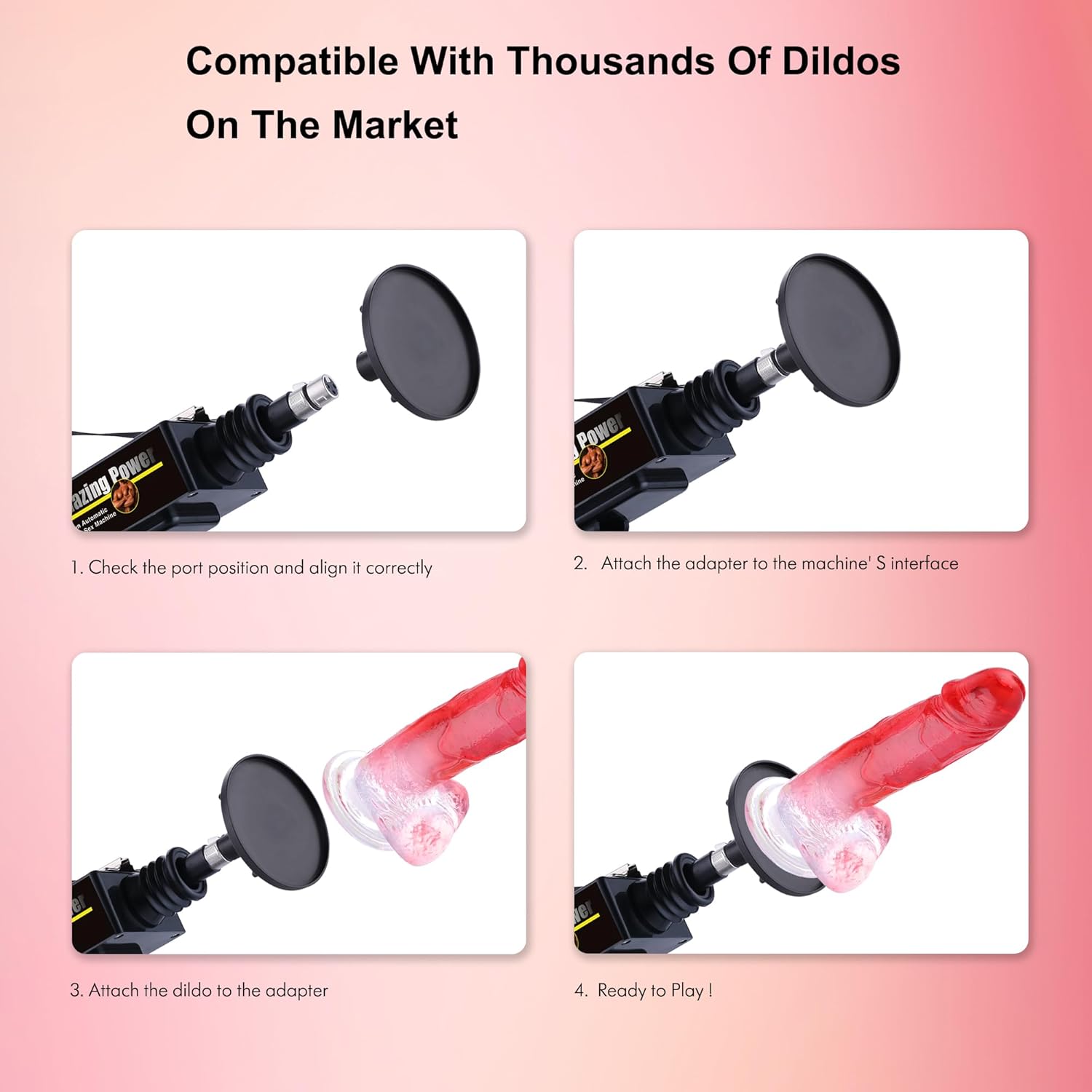 Sex Machine Dildo Machine with 3XLR Connector,Fuck Machine for Women
