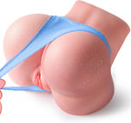 Torso Pocket Pussy Sex Doll for Men with Dual 3D Textured Channels