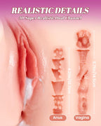 Vibrating Sex Doll Male Masturbator - 5.8LB Realistic Silicone Sex Doll Torso Pocket Pussy