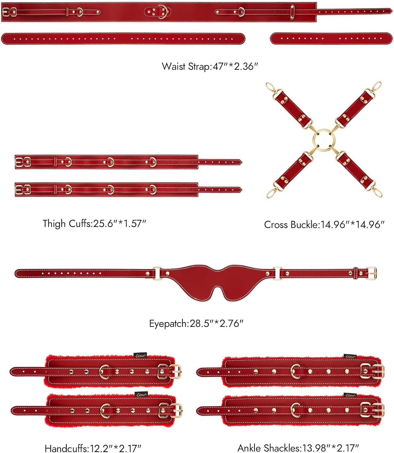 Sex Bondage BDSM Kit Restraints 6PCS Sets