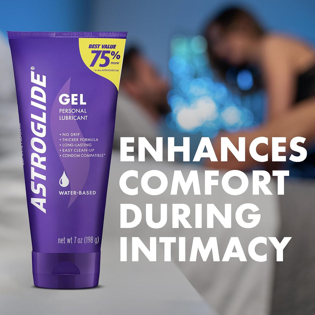Water-Based Lube, Thicker Gel, Stay-Put No Drip, 7 Fl Oz