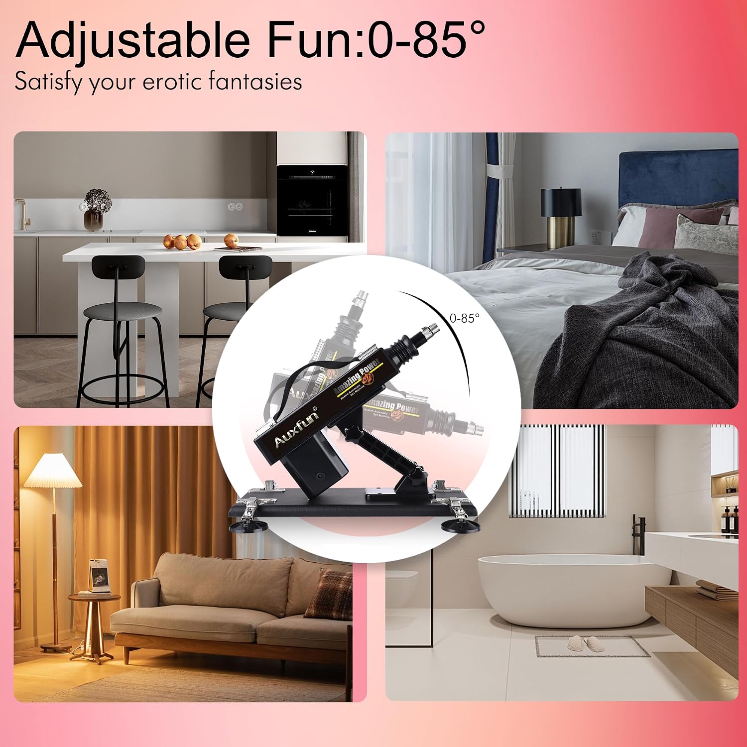 Sex Machine Dildo Machine with 3XLR Connector,Fuck Machine for Women