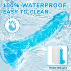 7 Inch Realistic Dildo, Soft Blue